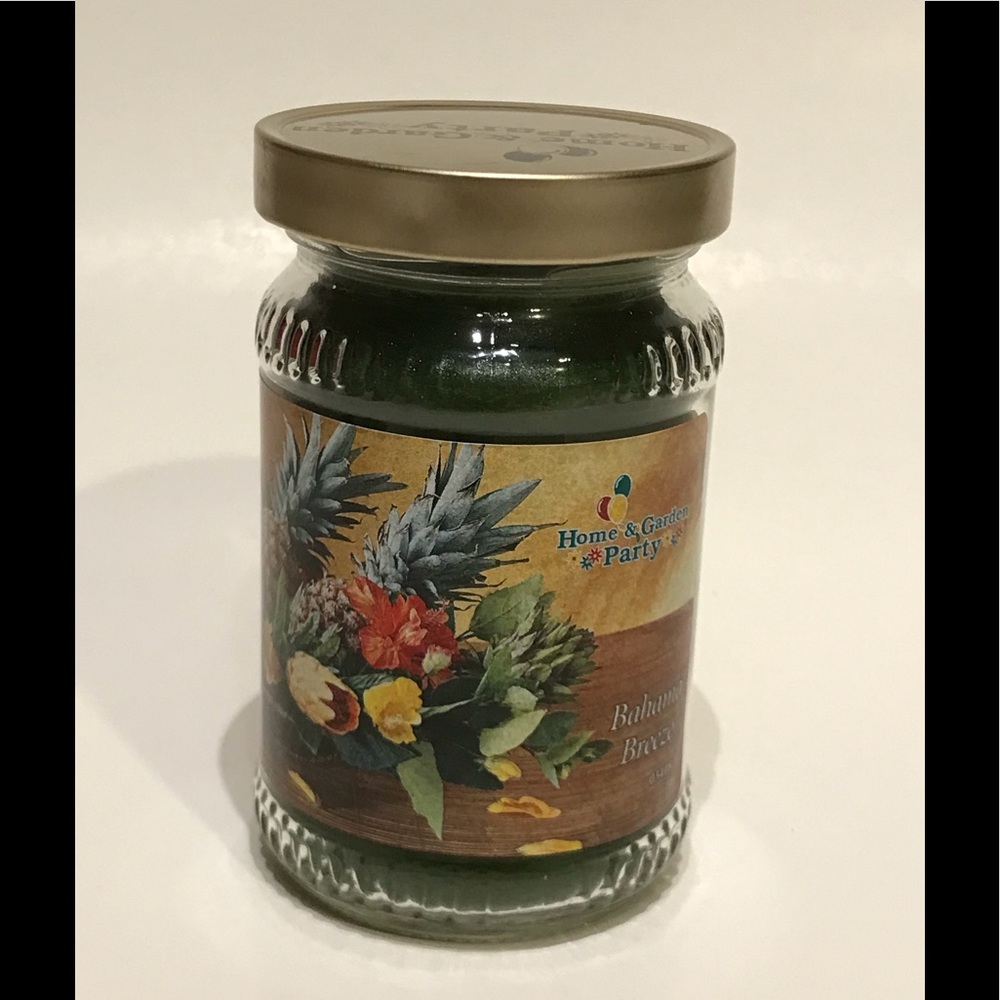 NEW Home & Garden Party "Bahama Breeze" 10 oz Jar Candle MADE IN USA #03418.